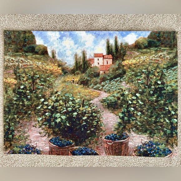 Placemats NWOT stunning vineyard art design. Never used. 13x15”. Fabric - Picture 2 of 5